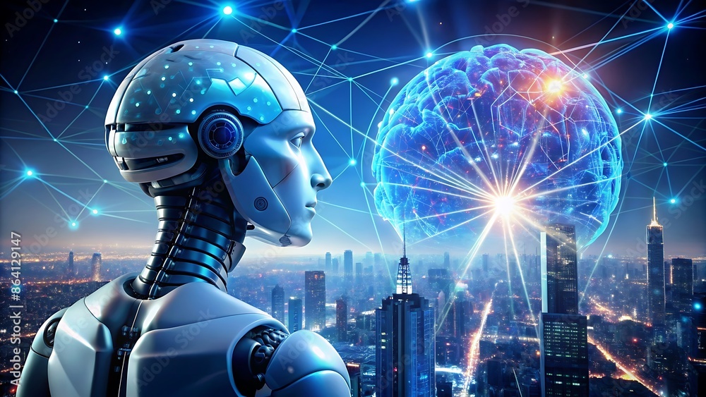 Artificial Intelligence and Cityscape. Artificial Intelligence and Cityscape.