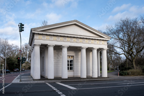 View of the Ratinger Tor, a customs gate built between 1811 and 1815 in the classicist style, the last built and only remaining city gate, Dusseldorf, North Rhine Westphalia, Germany, Europe photo