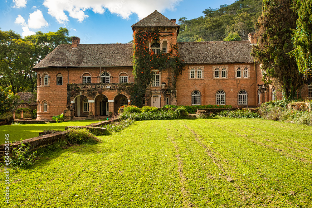 Shiwa Ng'andu House built in the last century by Sir Stuart Gore-Browne, the English style estate featured in a book called The Africa House, Muchinga Province, Zambia, Africa Shiwa Ng'andu House built in the last century by Sir Stuart Gore-Browne, the English style estate featured in a book called The Africa House, Muchinga Province, Zambia, Africa