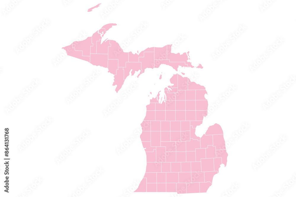 Michigan administrative map. counties map of Michigan, blank Map, empty map of Michigan Michigan administrative map. counties map of Michigan, blank Map, empty map of Michigan