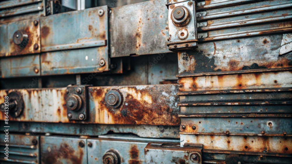 Grunge background with a distressed metal texture, evoking a sense of wear and age. Grunge background with a distressed metal texture, evoking a sense of wear and age.