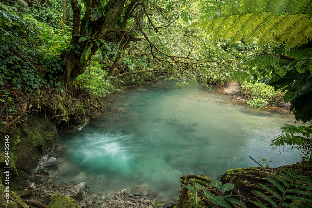 Obraz premium RA�o Celeste, Parque Nacional Volcan Tenorio, Alajuela Province, Costa Rica, Central America