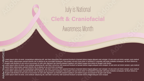 Cleft and craniofacial awareness and prevention month, vector illustration