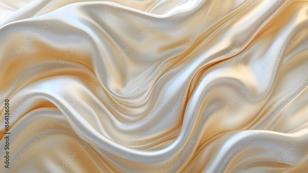 Obraz premium 5. Generate an elegant and sophisticated abstract background featuring waves of luxurious cloth textures such as silk or satin, designed to evoke a sense of opulence and refinement, perfect for