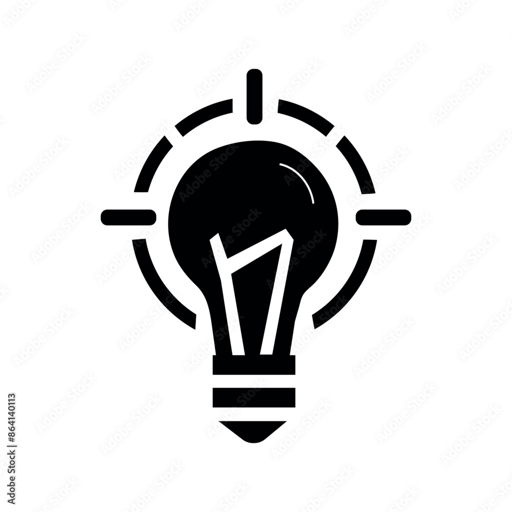 Bulb icon on white background. Black,yellow Idea symbol. Electric lamp, light,creative electricity ,.Vector Flat design. Bulb icon on white background. Black,yellow Idea symbol. Electric lamp, light,creative electricity ,.Vector Flat design.
