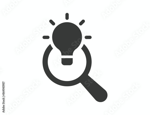 Discovering ideas vector silhouette icon