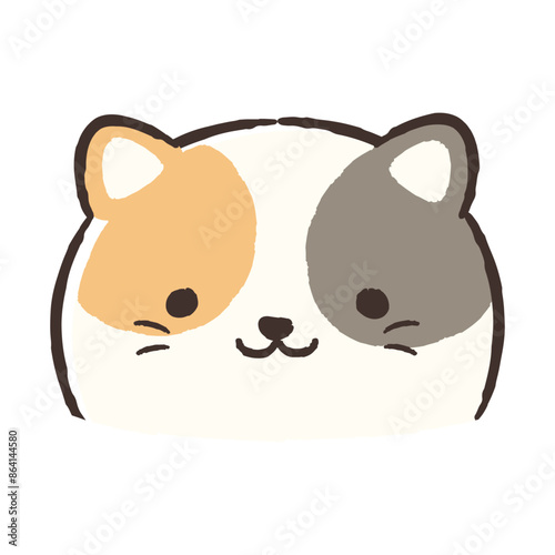 かわいい手描きの猫のイラスト