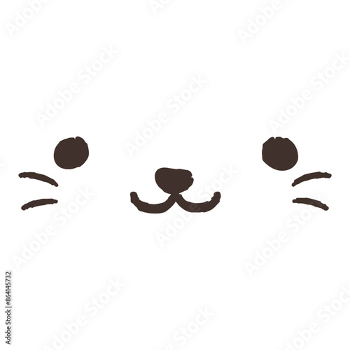 動物の顔のパーツイラスト