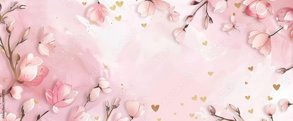 Greeting card design, decorative print, or cover featuring wild flowers, line art, and hearts. Elegant gold botanical illustration suitable for greeting cards, prints, or covers. Greeting card design, decorative print, or cover featuring wild flowers, line art, and hearts. Elegant gold botanical illustration suitable for greeting cards, prints, or covers.