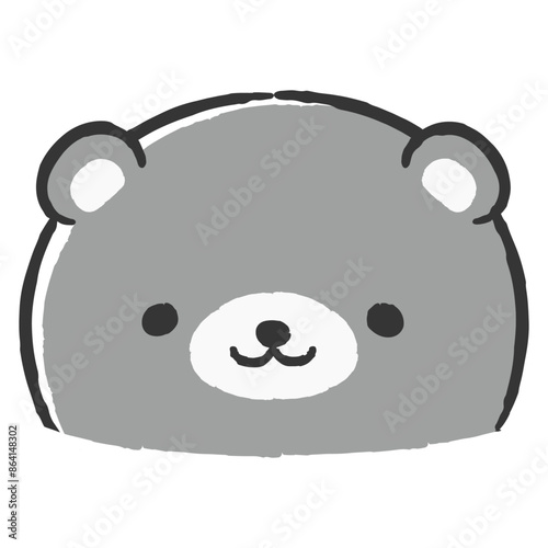 かわいい手描きのクマのイラスト