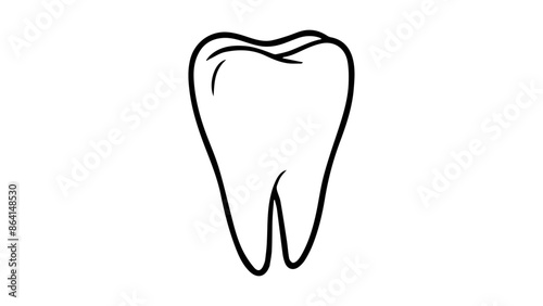 illustration of tooth isolated on white