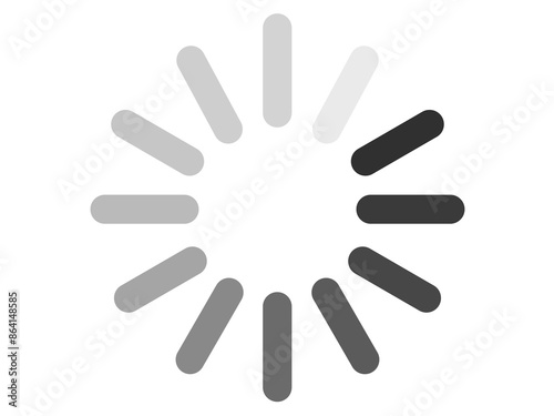Monochrome simple loading icon illustration