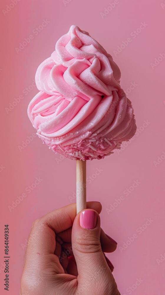 Pink and sweet, this cake pop is the perfect treat for any occasion Pink and sweet, this cake pop is the perfect treat for any occasion