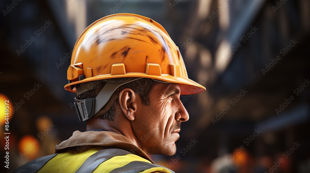 portrait of craftsman working at construction site portrait of craftsman working at construction site