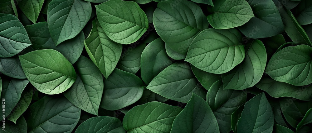 A close up of green leaves with a lot of detail A close up of green leaves with a lot of detail