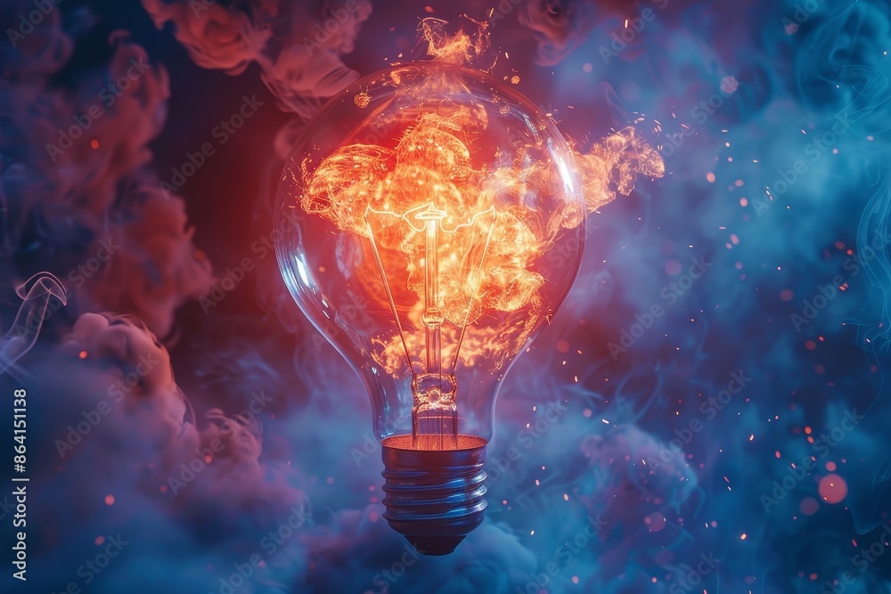 Shot of a fast-moving explosion of a traditional electric bulb Shot of a fast-moving explosion of a traditional electric bulb