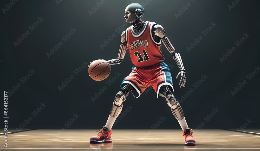 robots have replaced basketball players or athletes. american football player ready robots have replaced basketball players or athletes. american football player ready