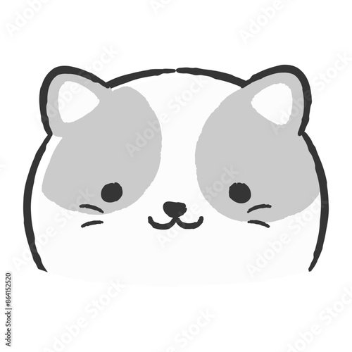 かわいい手描きの猫のイラスト