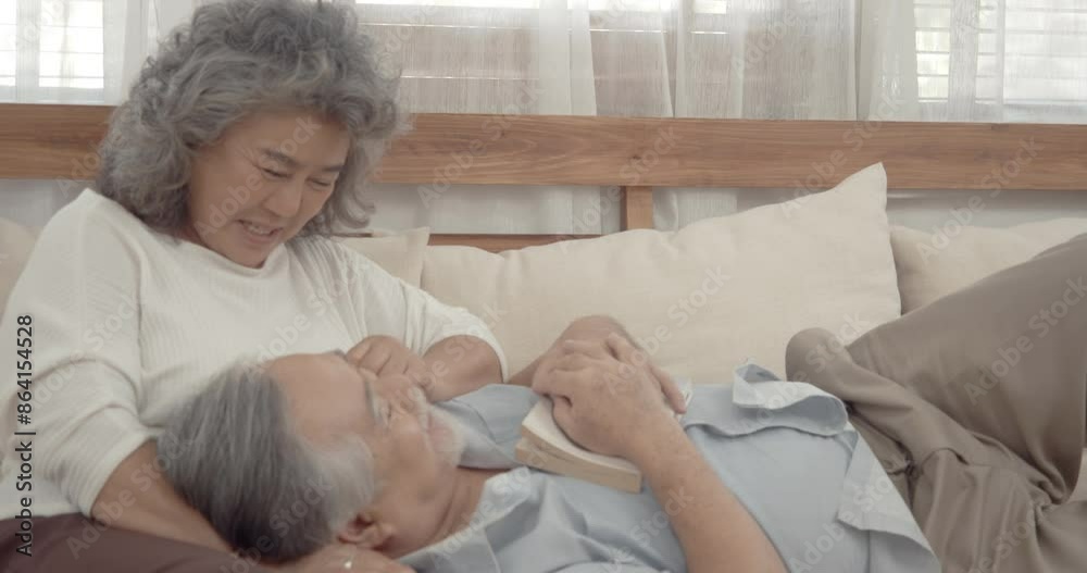 Asian Family spend times on holiday at home together. 