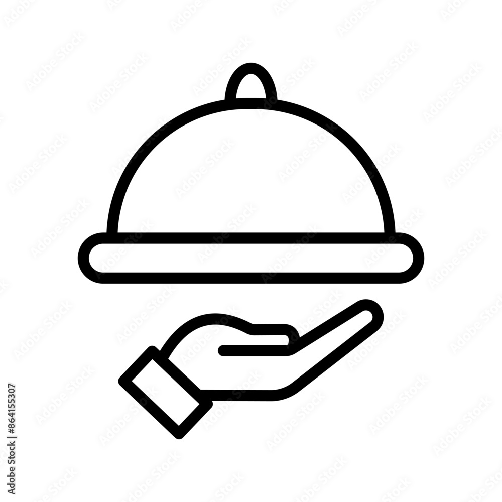 Platter icon. restaurant sign. waiter symbol color editable Platter icon. restaurant sign. waiter symbol color editable
