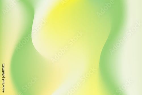 Abstract fresh green, light yellow gradient with wavy texture, glowing smooth fluid background. Aesthetic curvy wallpaper. Flowing lime green backdrop for presentation product display
