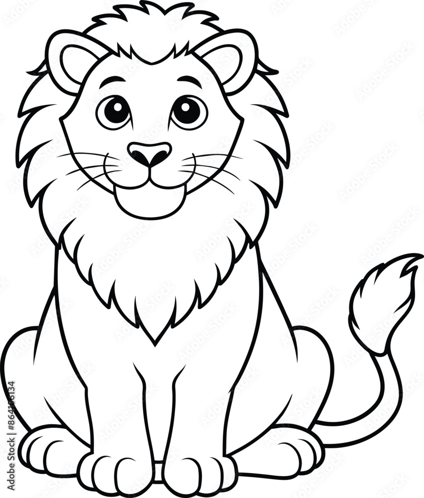 lion cartoon isolated on white lion cartoon isolated on white