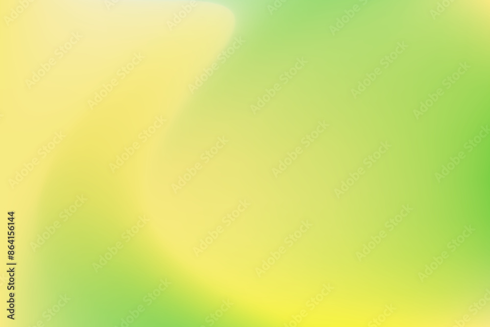 Abstract fresh green, light yellow gradient with wavy texture, glowing smooth fluid background. Aesthetic curvy wallpaper. Flowing lime green backdrop for presentation product display