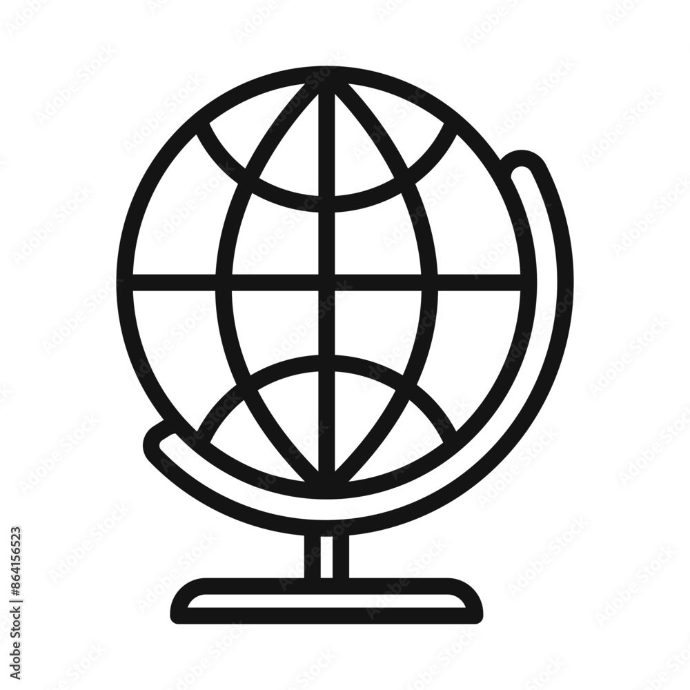 Global Globe Icon for International News and Travel Global Globe Icon for International News and Travel