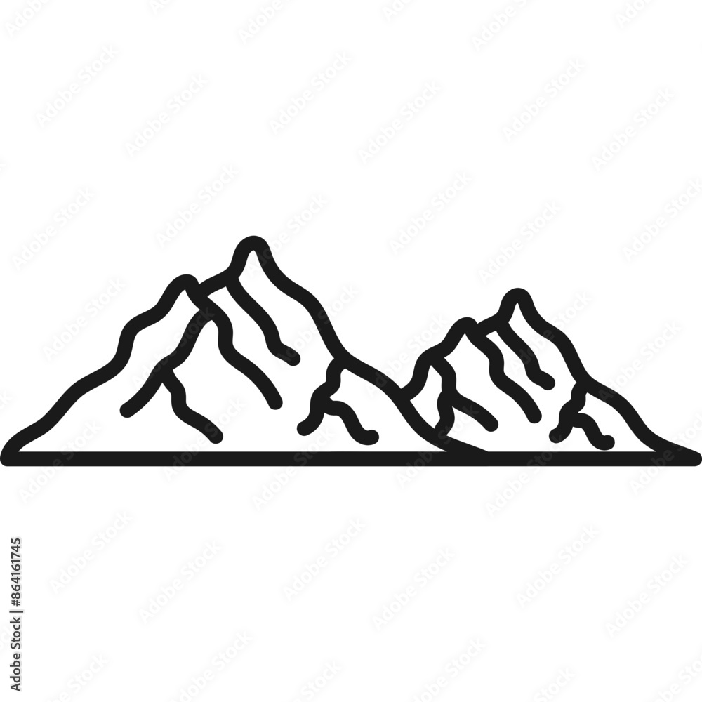 Mountain Line Icon Mountain Line Icon