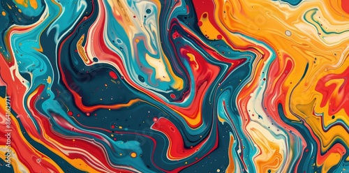 psychedelic multicolored abstract background with swirls fluids found liquify psychedelia illustration