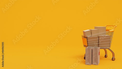 Принти на полотні Shopping promotion copy background
