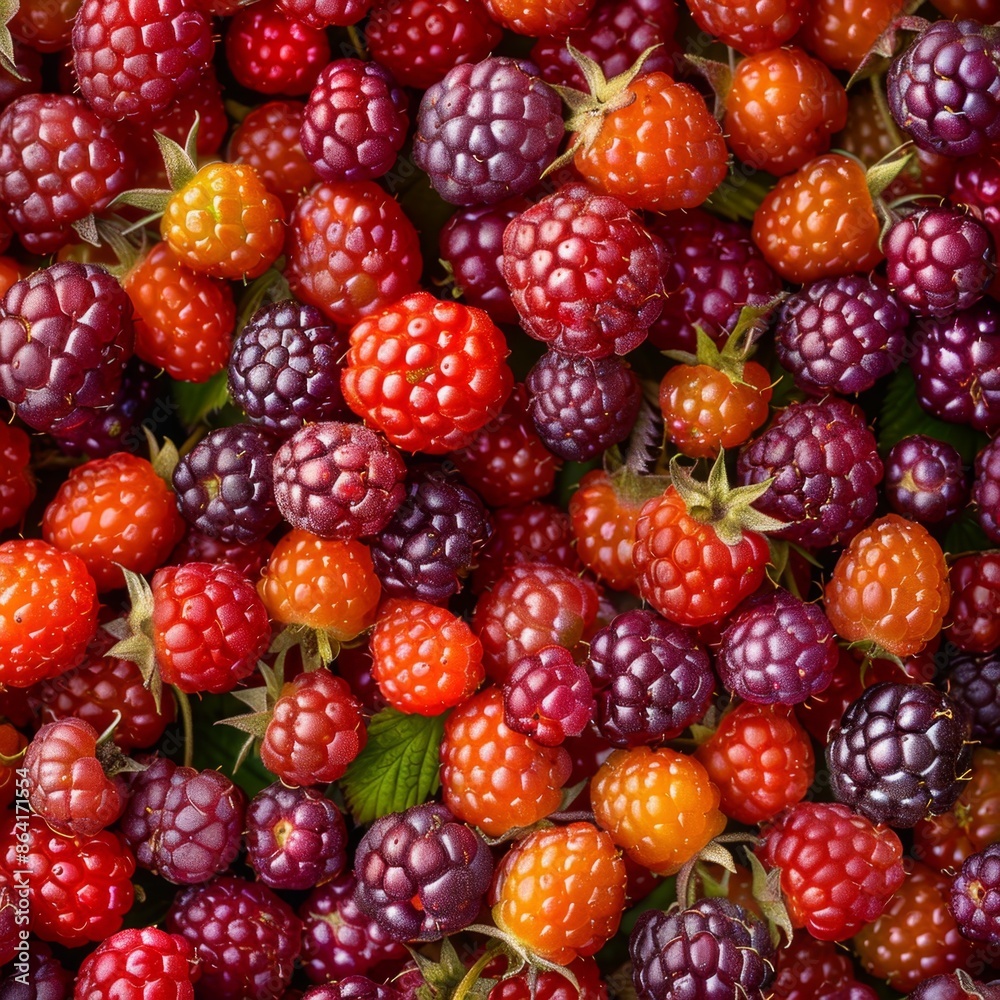 Salmonberry texture background, Rubus spectabilis fruits pattern, many salmonberries mockup, bramble berries Salmonberry texture background, Rubus spectabilis fruits pattern, many salmonberries mockup, bramble berries