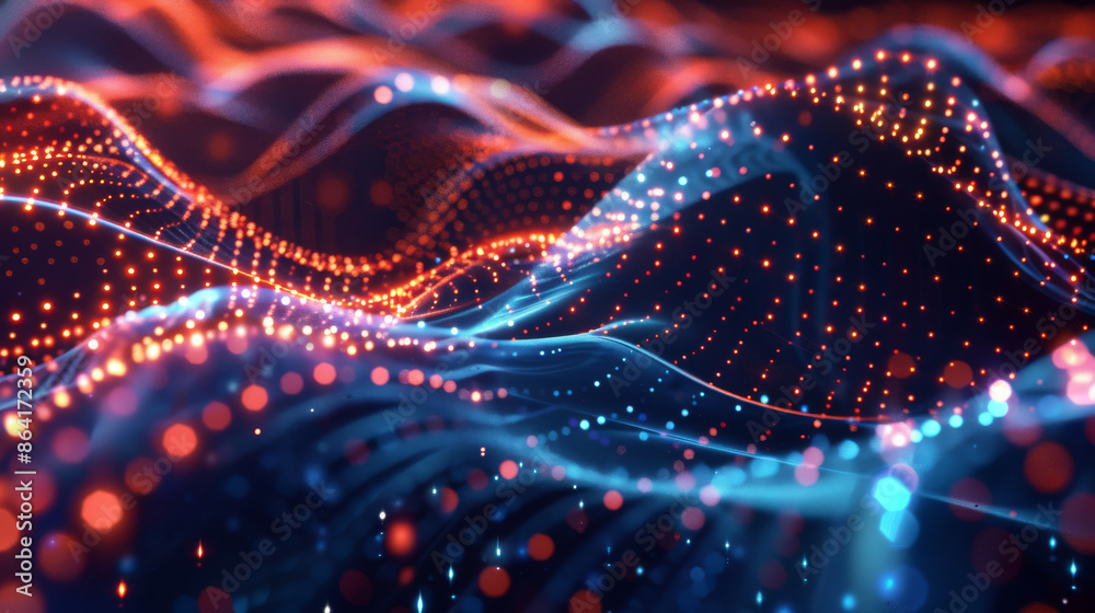 Dots and lines form abstract shapes in a digital background. This 3D image shows how things are connected. Dots and lines form abstract shapes in a digital background. This 3D image shows how things are connected.