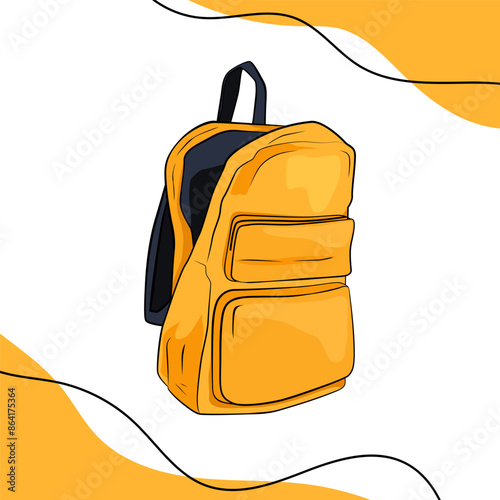 school bag vector design. elements for banner and poster design with back to school, education and teaching concepts. School equipment and supplies
