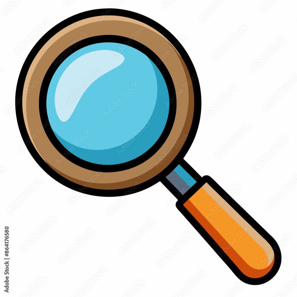 magnifier clipart cartoon Illustration drawing