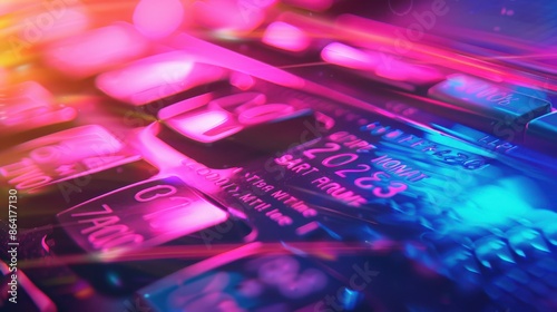 Money, cash register, close up, focus on, copy space, vibrant colors, Double exposure silhouette with financial transactions photo