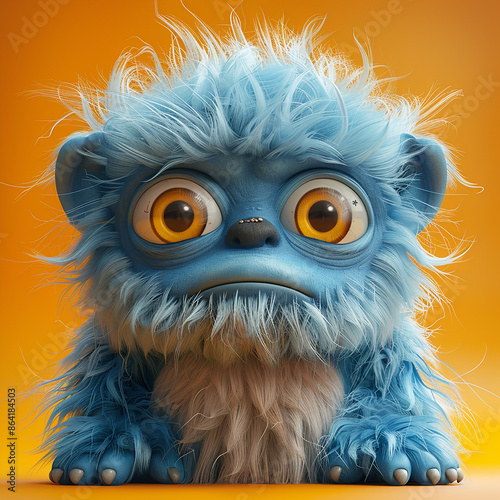 3d render shaggy cartoon character, generative ai