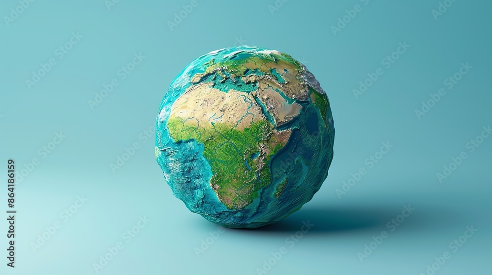 3D icon of a globe with latitude lines 3D icon of a globe with latitude lines
