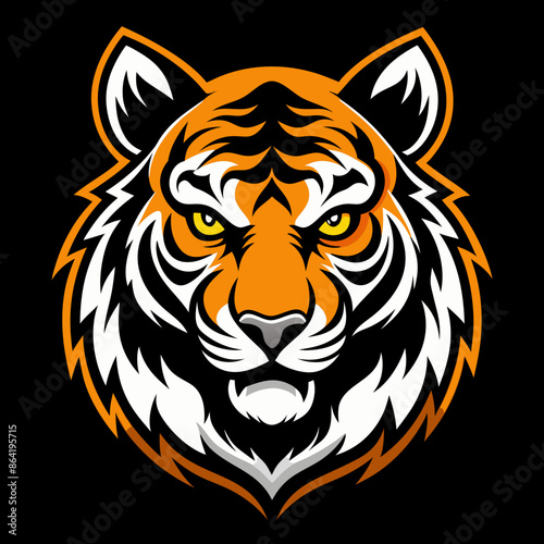 The tiger head vector illustration