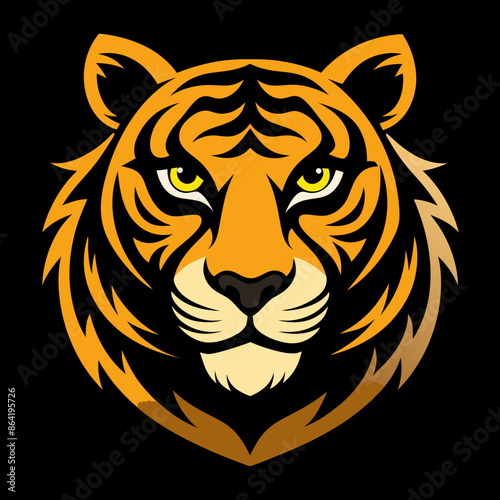 The tiger head vector illustration