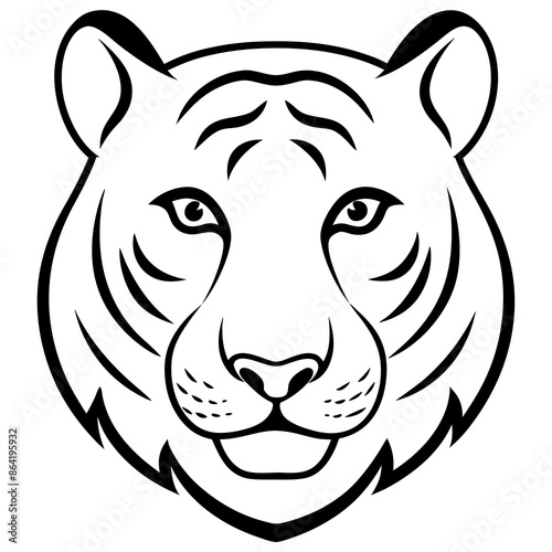 The tiger head vector illustration