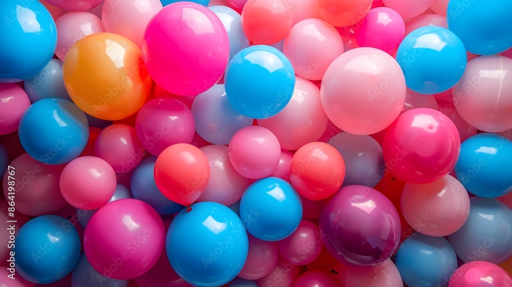 Colorful Balloons Floating Joyfully During a Festive Colorful Balloons Floating Joyfully During a Festive
