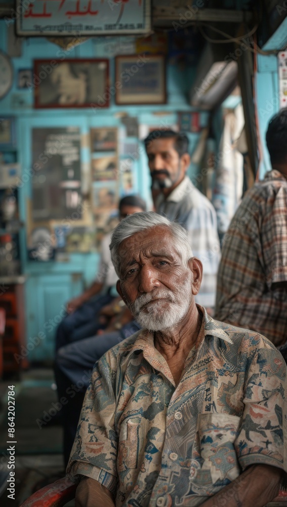 The atmosphere is one of quiet camaraderie, where men gather not just for a haircut, but for a moment of respite from the outside world. The atmosphere is one of quiet camaraderie, where men gather not just for a haircut, but for a moment of respite from the outside world.