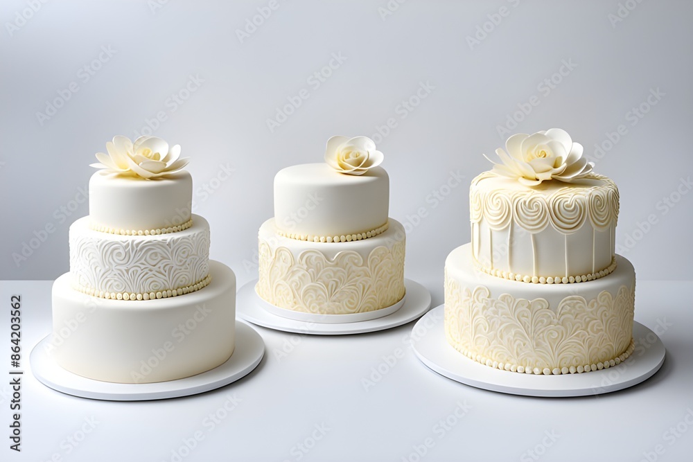3D white cake 3D white cake
