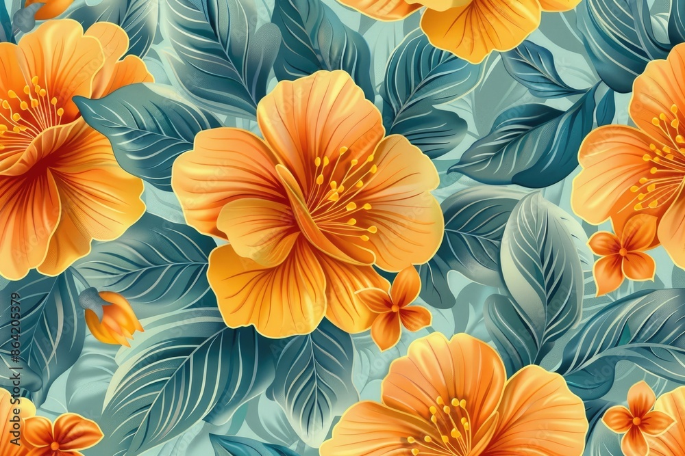 Classic and Vibrant Flower Designs Seamless Pattern Classic and Vibrant Flower Designs Seamless Pattern