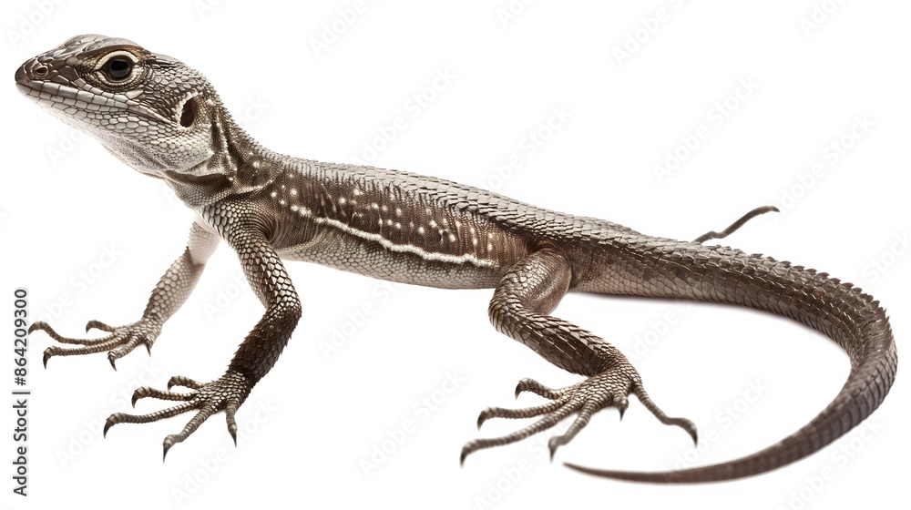 Obraz premium 2. Create a PNG illustration of a Lizard's full body without text or logos, optimized for use on a plain white background.