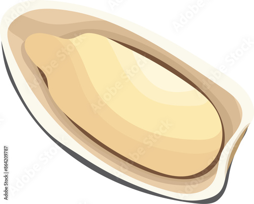 Single Sunflower Seed Peeled Illustration