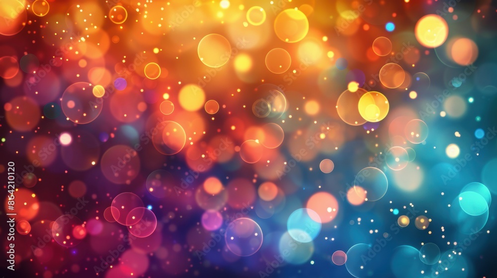 A vibrant abstract background featuring colorful bokeh light circles, creating a festive and dreamy visual effect. A vibrant abstract background featuring colorful bokeh light circles, creating a festive and dreamy visual effect.