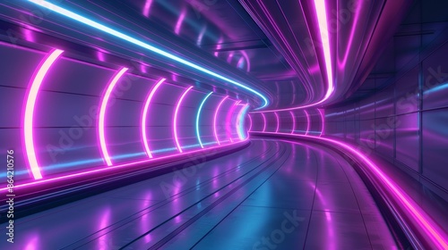 Neon-Streaked Futuristic Highway: High-Speed Synthwave Night Drive