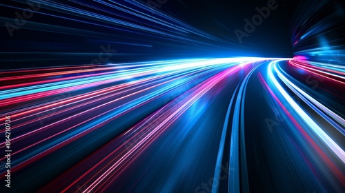 Neon-Streaked Futuristic Highway: High-Speed Synthwave Night Drive